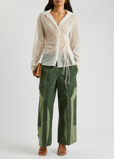 CHRISTOPHER ESBER Cocosolo panelled cotton trousers outlook