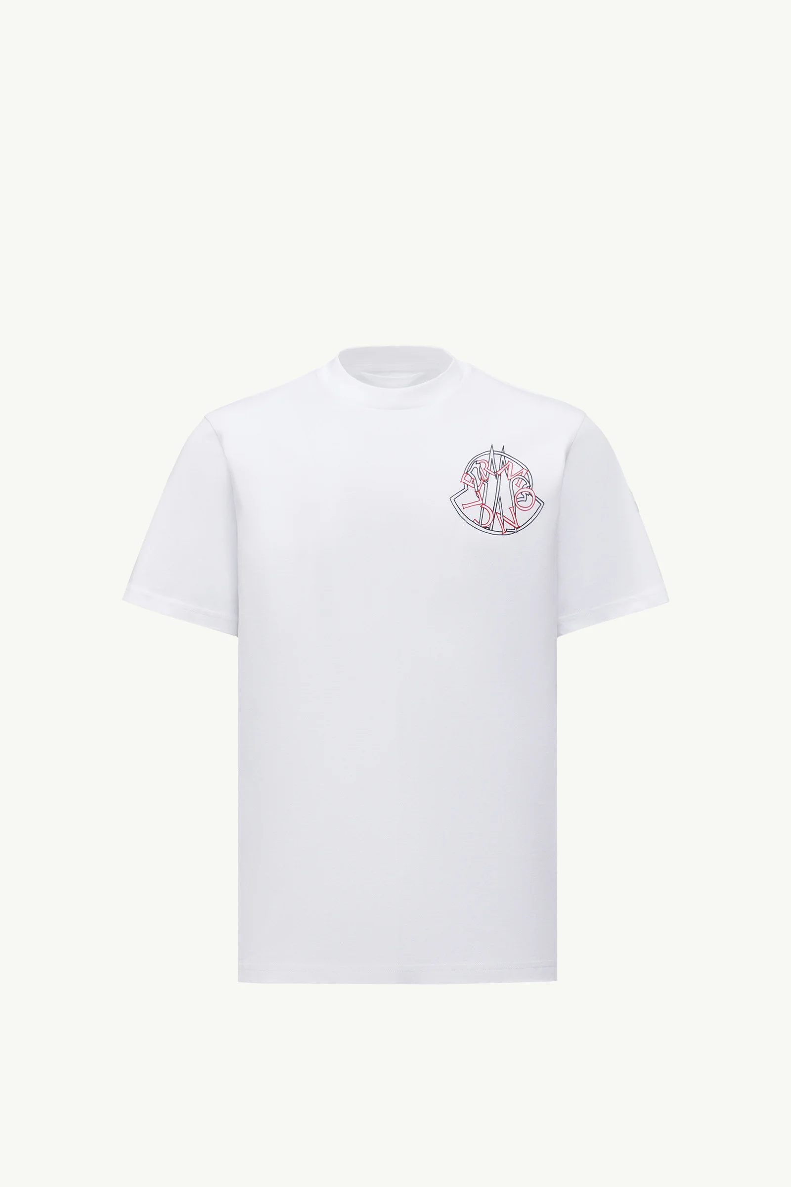 Overlapped Logo Cotton T-Shirt - 1