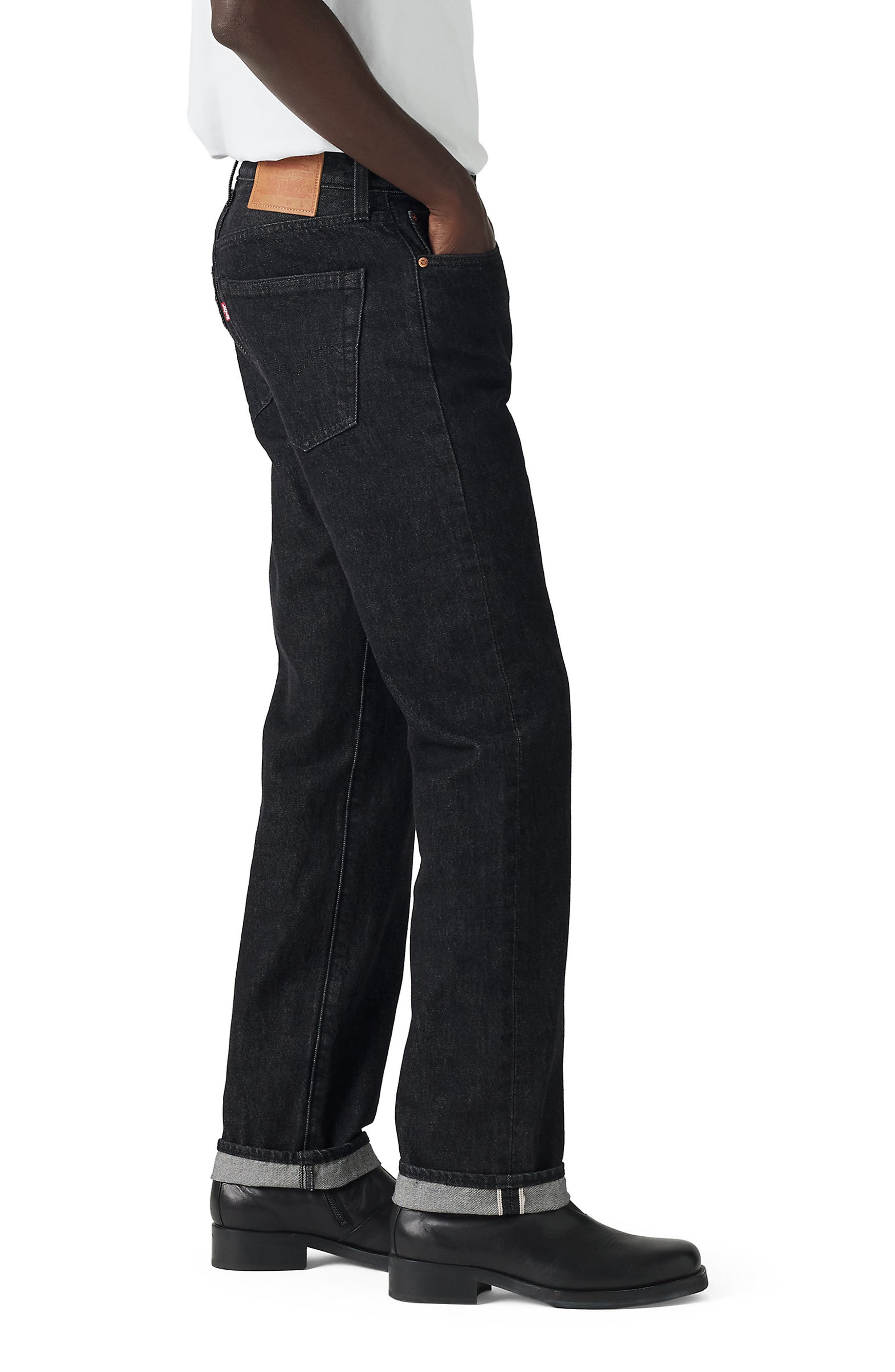 levi's 501® Original Straight Leg Jeans in Big Step Rinse Selvedge at Nordstrom - 3