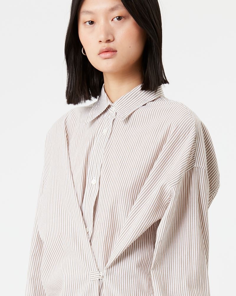 SEEN STRIPED MIDI SHIRT-DRESS - 3