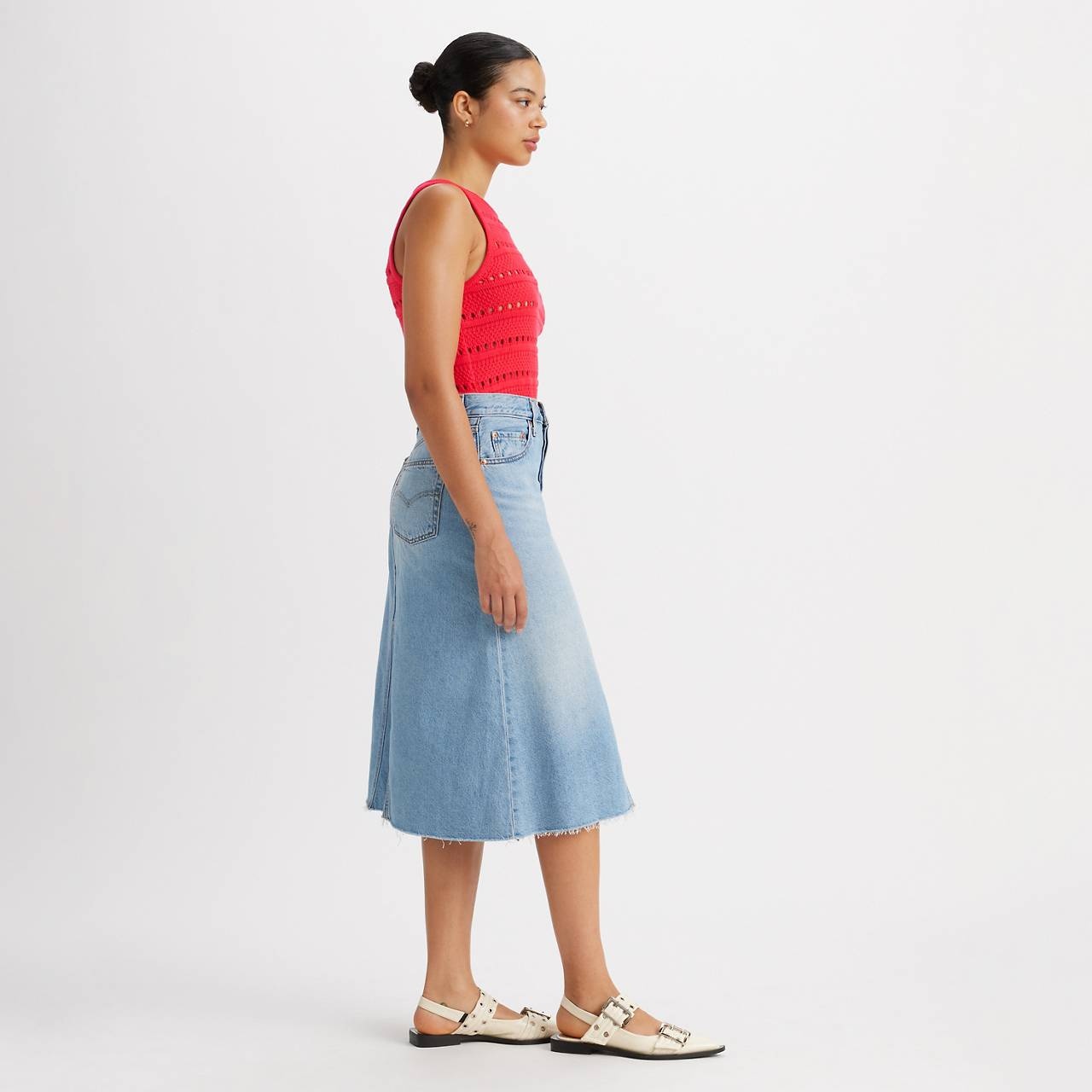 HIGH RISE A-LINE SKIRT - 6