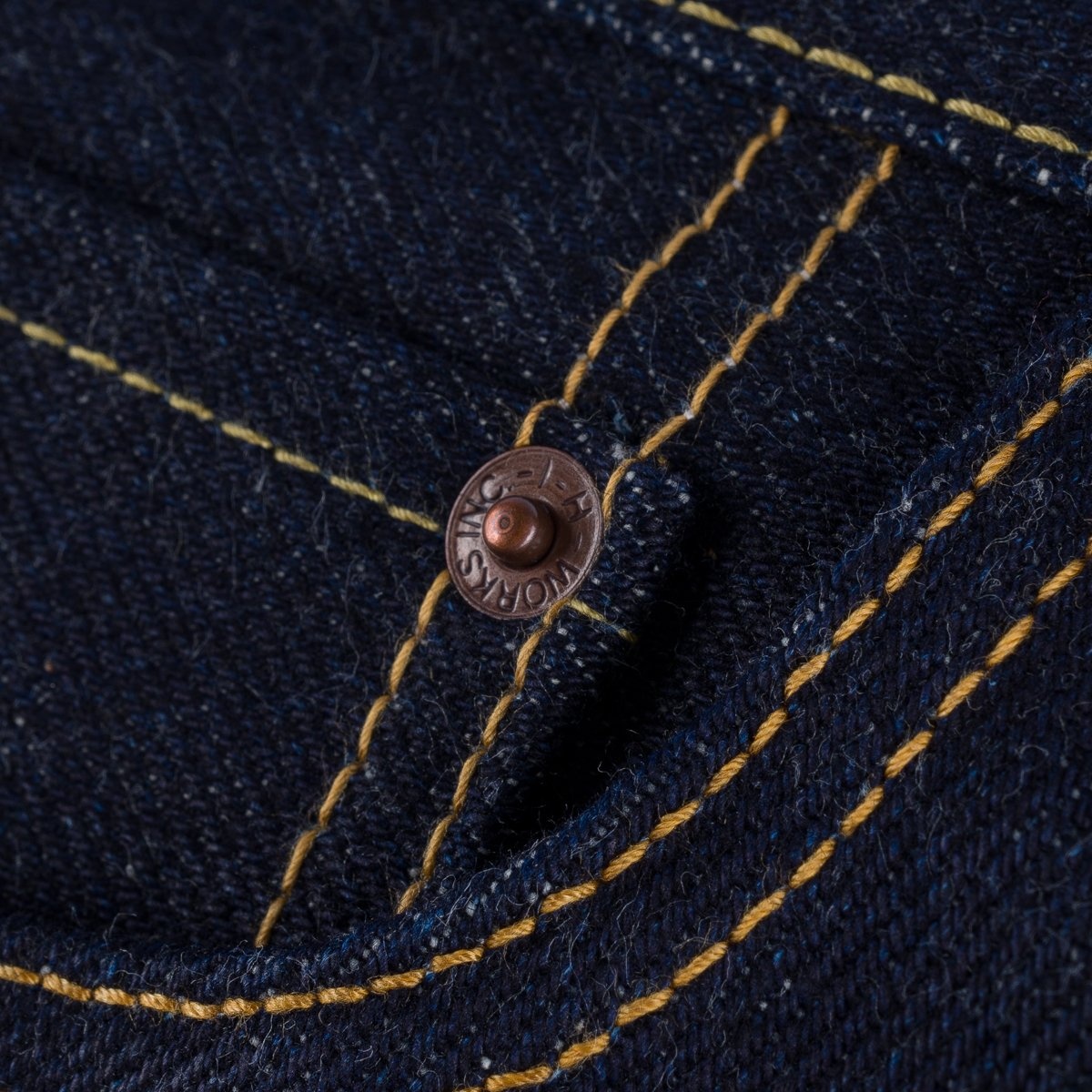 IH-666S-UHR 21/23oz Ultra Heavy Raw Selvedge Denim Slim Straight Indigo - 8