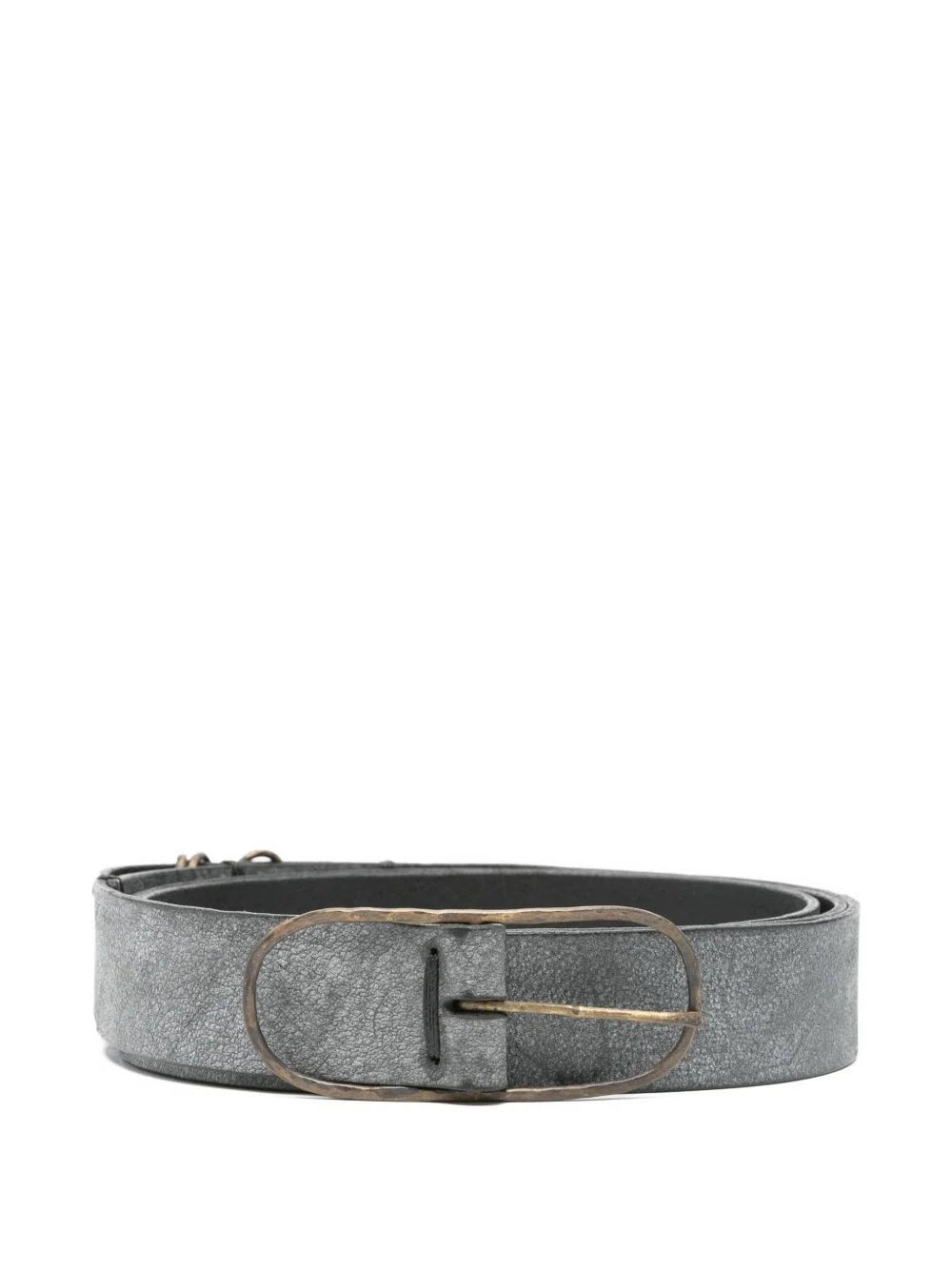 buckle-fastening leather belt - 1