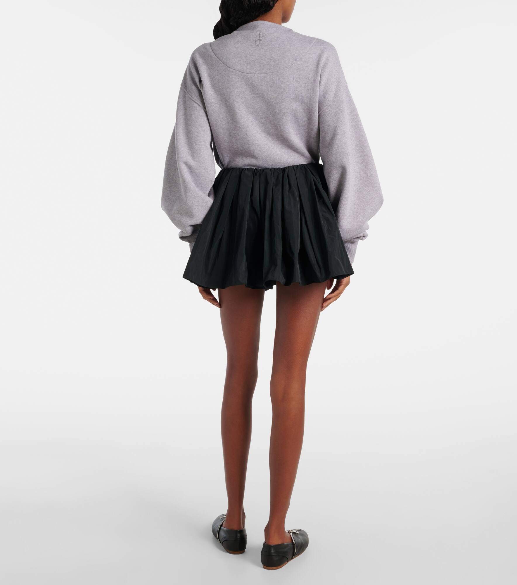 Gathered taffeta skort - 3