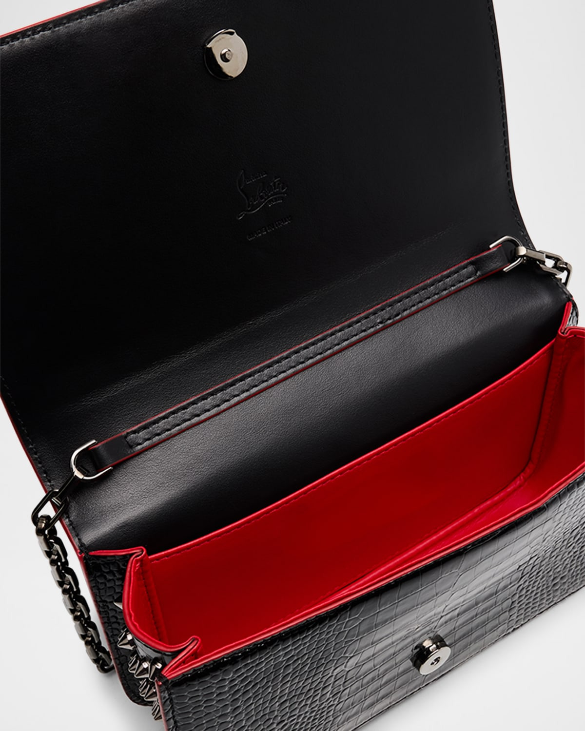 Paloma Small Croc-Embossed Leather Clutch - 4