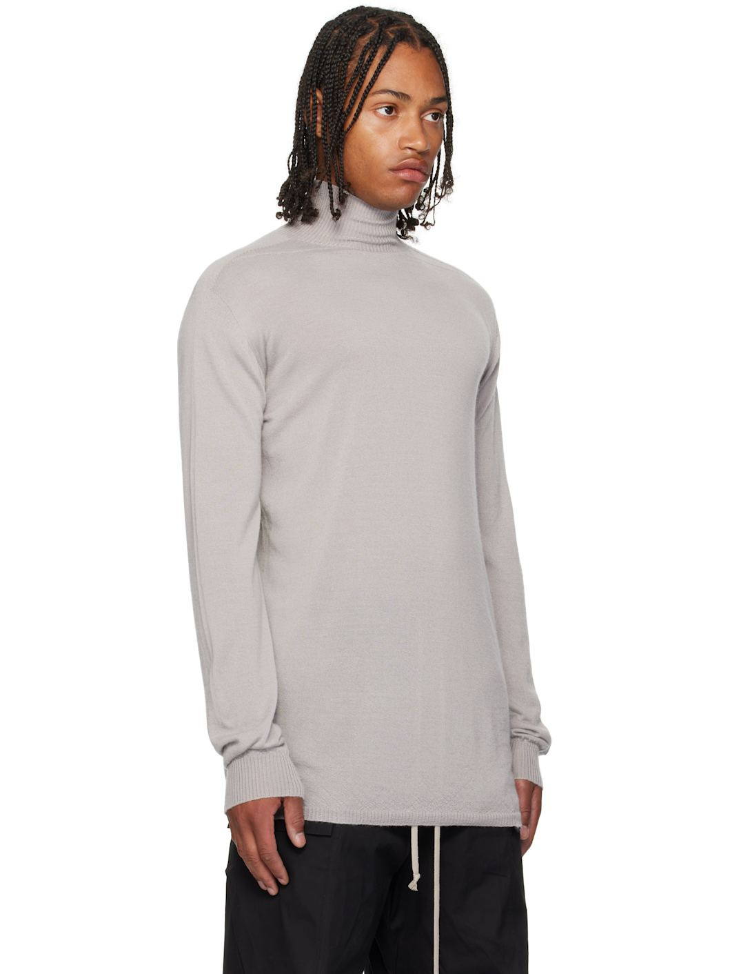 Gray Concordians Oversized Turtle Sweater - 2