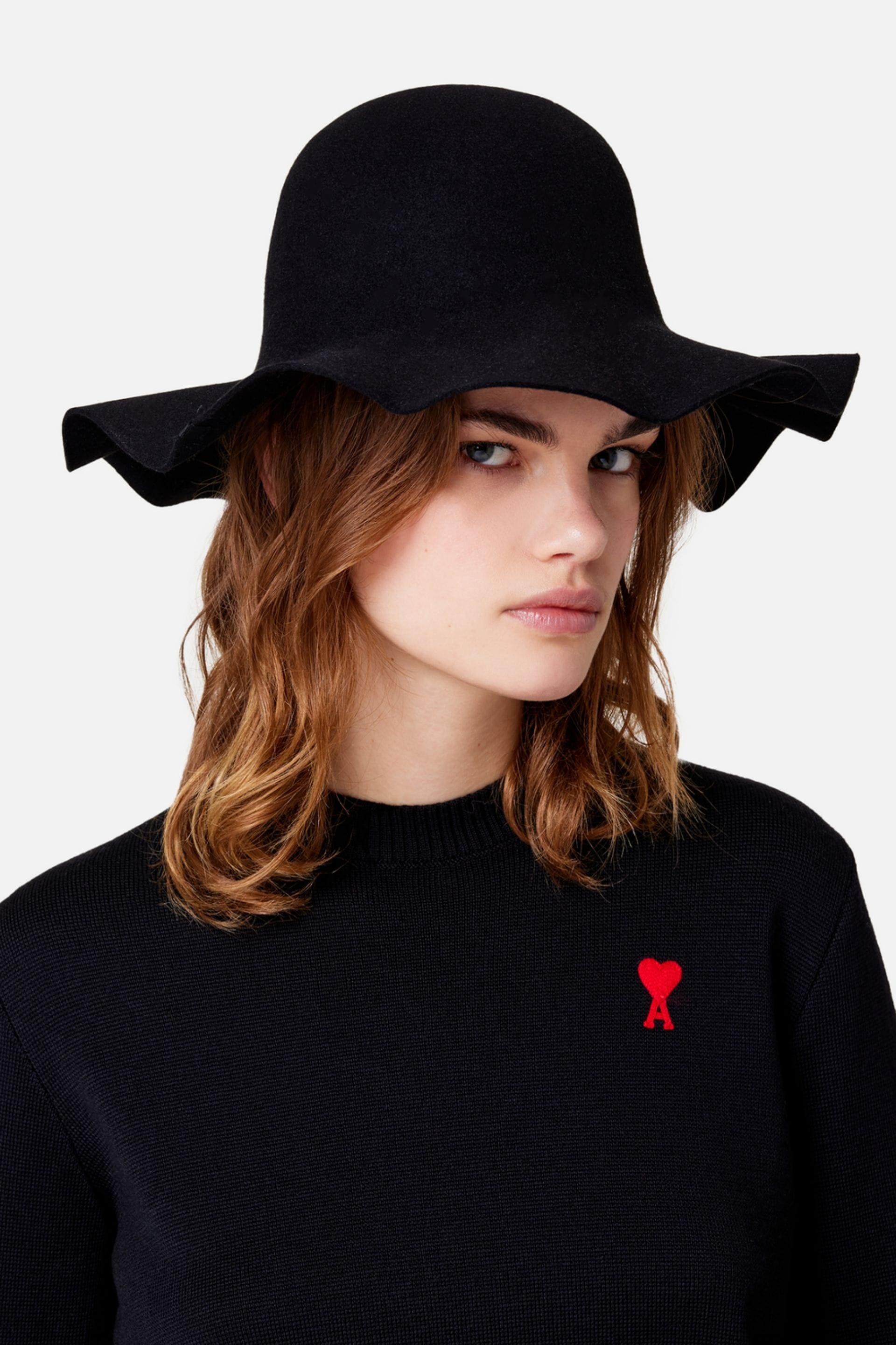ハット AMI PARIS SS22 AMI X BORSALINO HAT (UHA260_313311) AMI Paris Borsalino x Ami Hat | REVERSIBLE