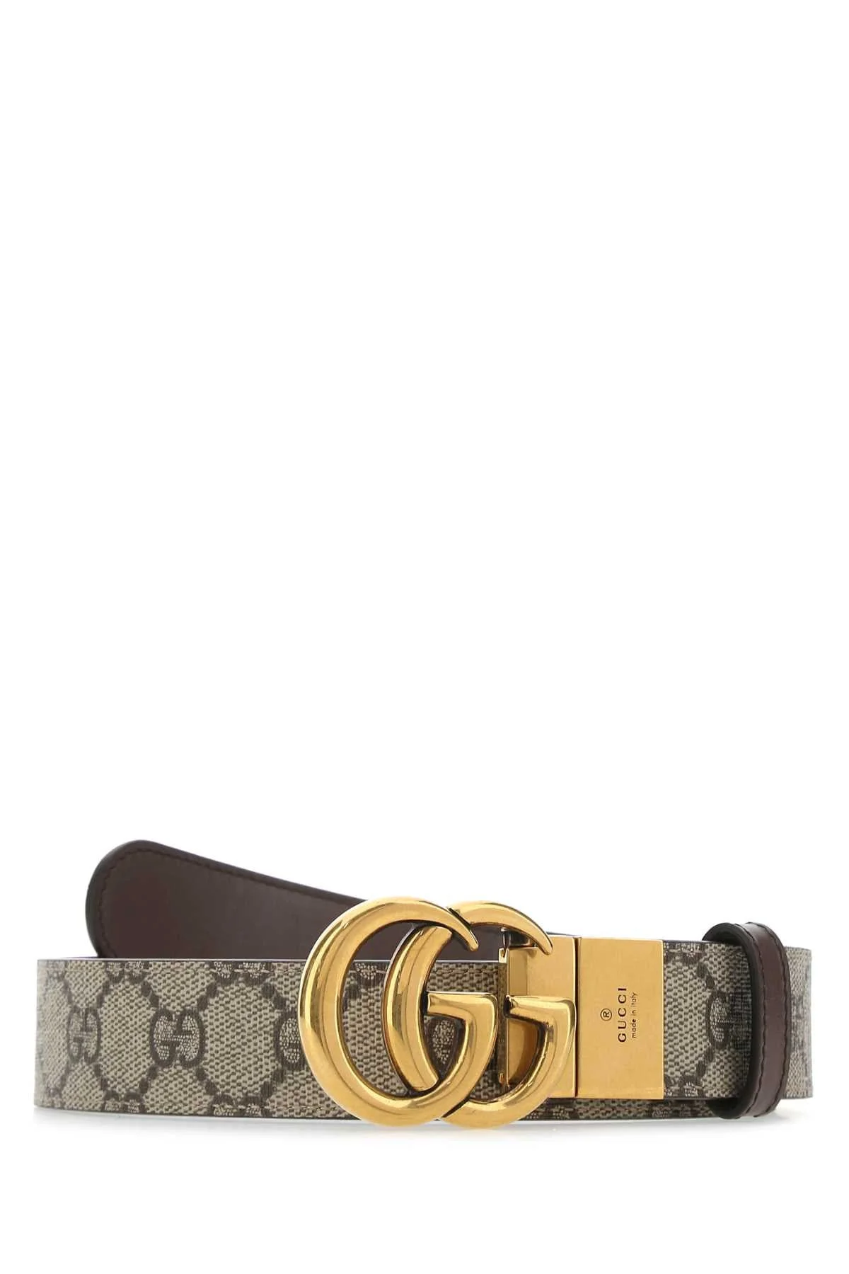 Gucci Women Gg Supreme Fabric Gg Marmont Reversible Belt - 1