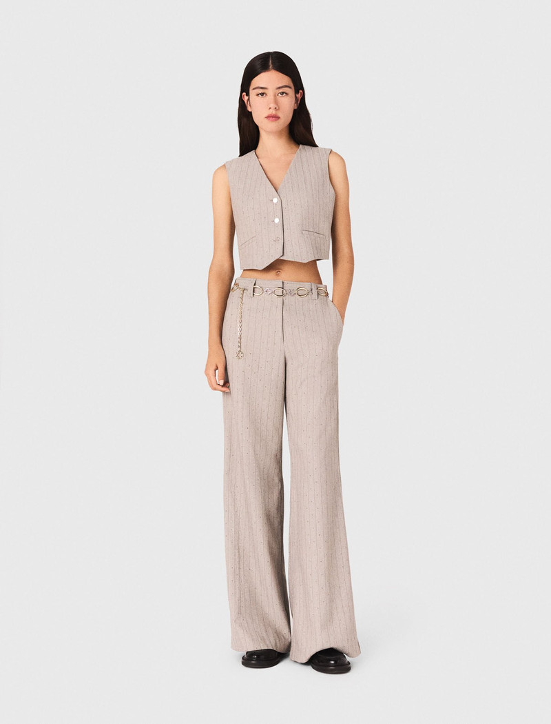 maje Rhinestone suit trousers outlook