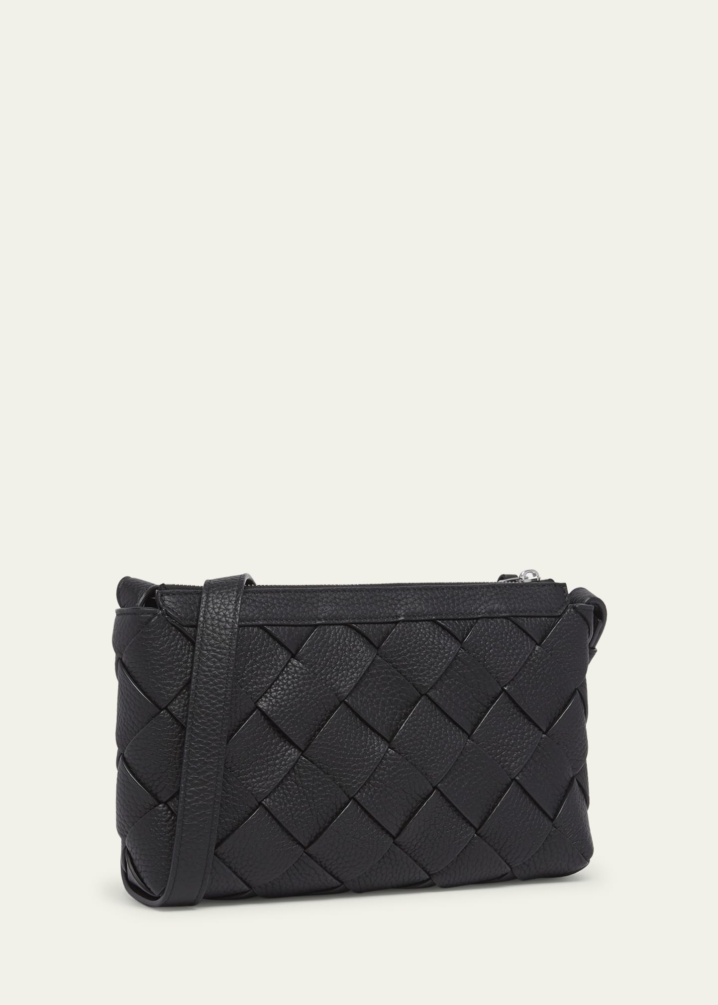 Men's Diago Zip Intreccio Taurillon Messenger Bag - 3