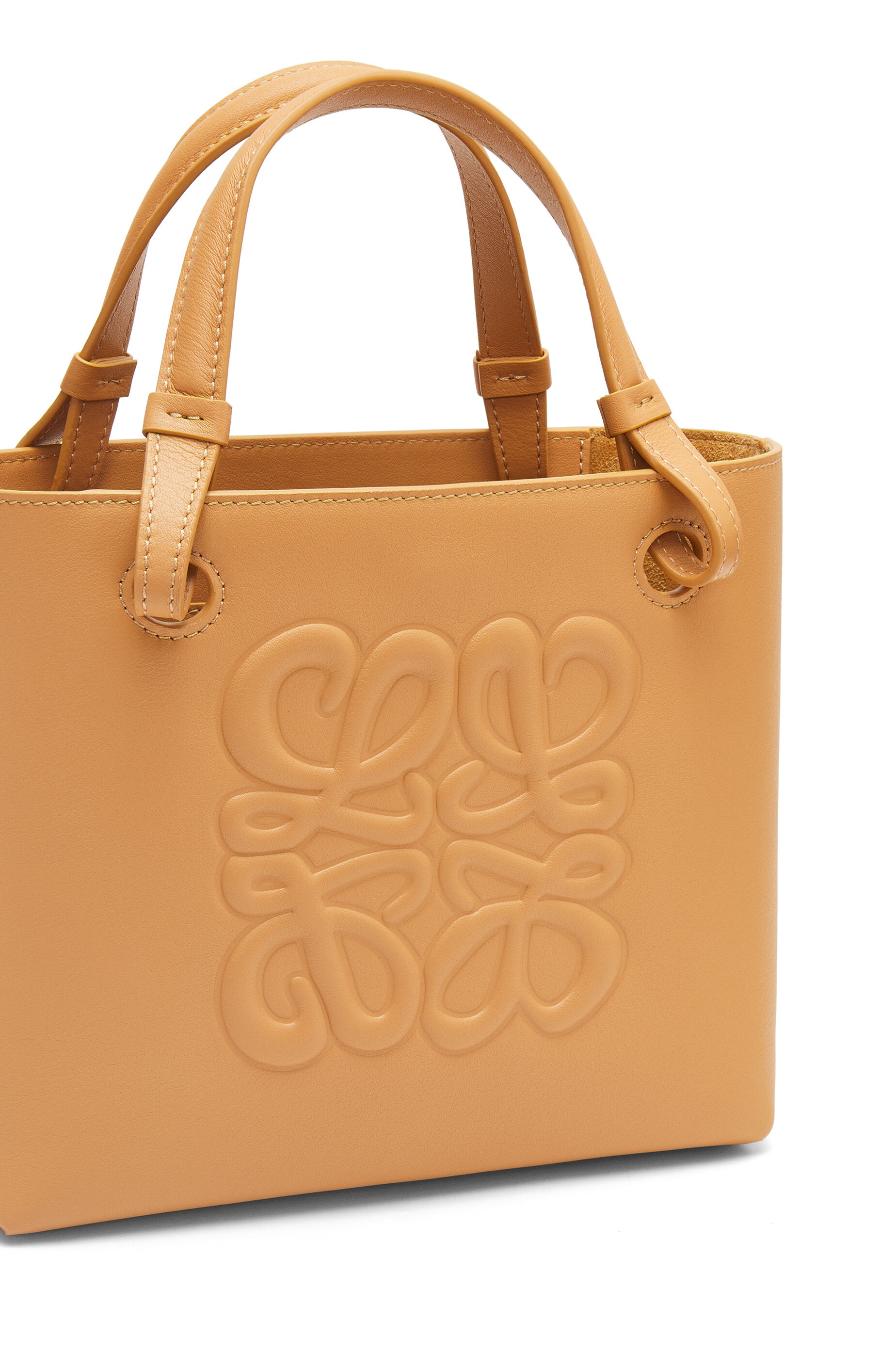 Mini Inflated Anagram Tote in classic calfskin - 7