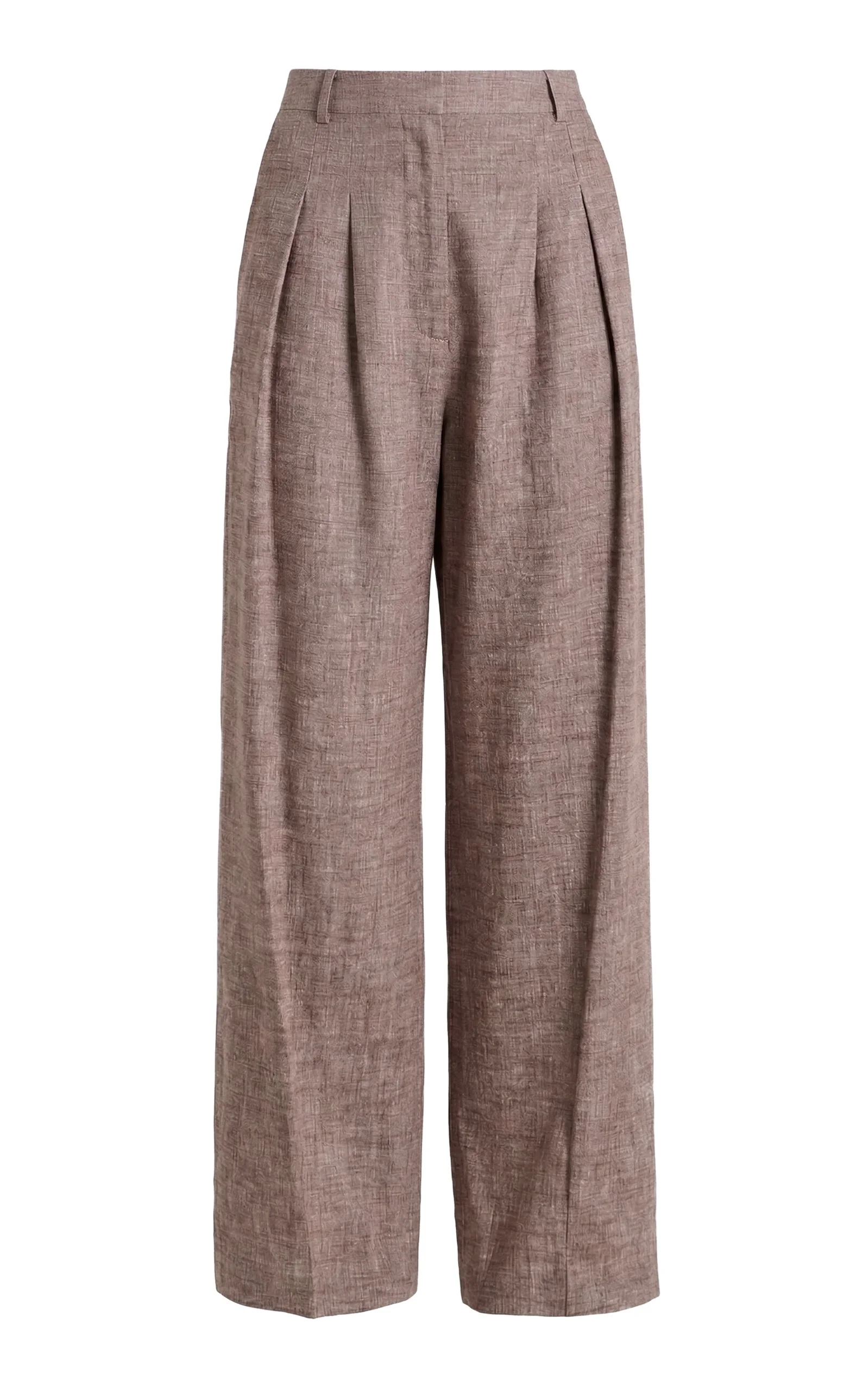 Walford Pleated Linen-Cotton Pants - 1