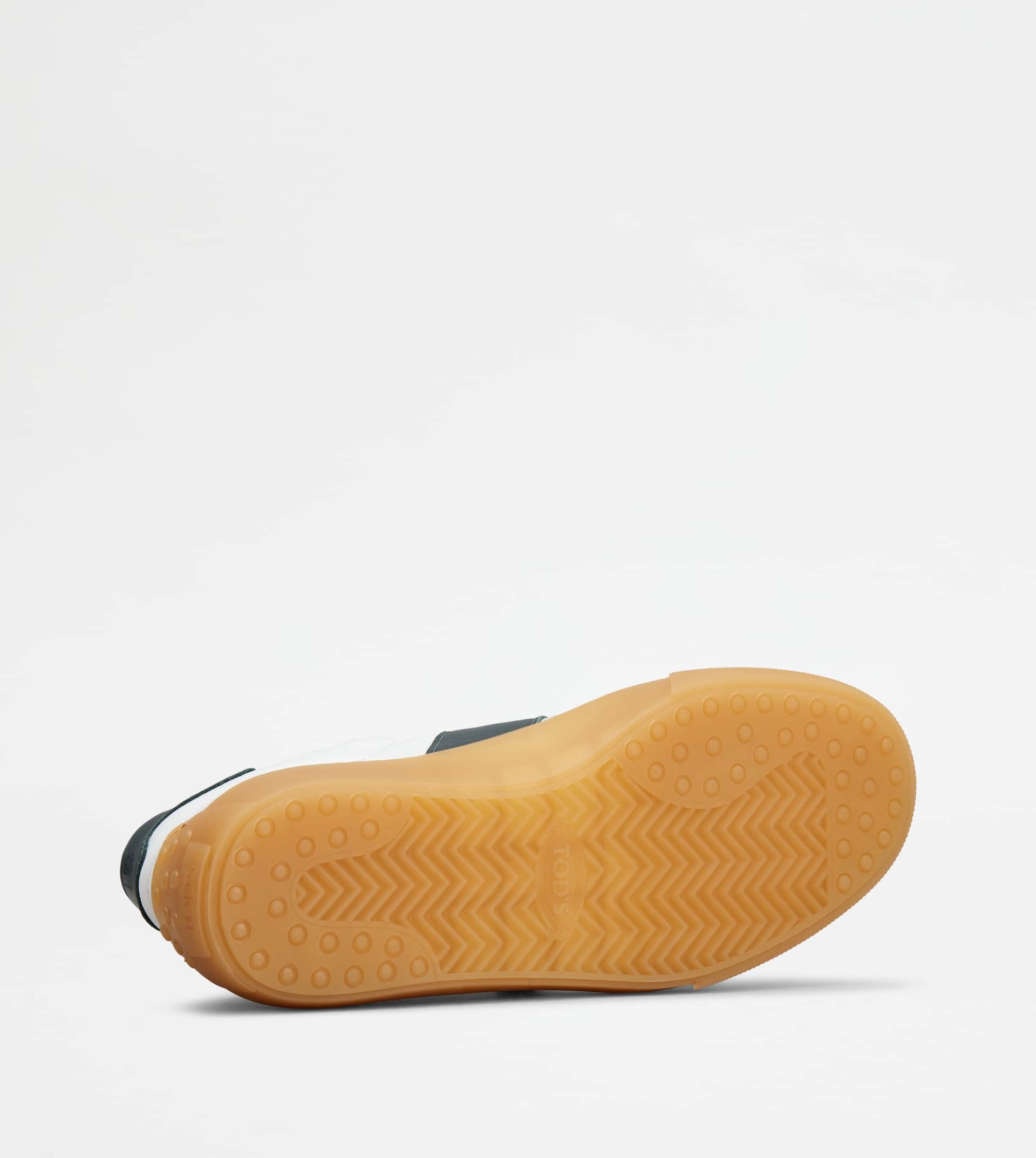 TOD'S SNEAKERS IN LEATHER - WHITE, GREEN, GREY - 4