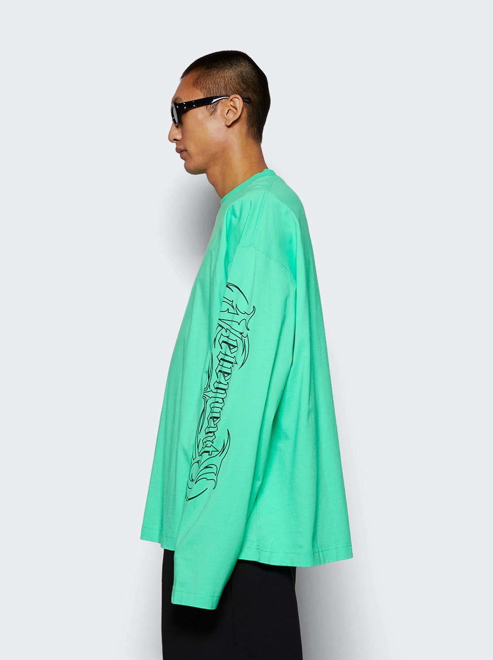 Printed Metal Longsleeve Tee Neon Green - 4