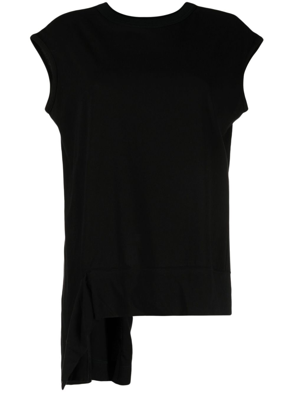 asymmetric cotton T-shirt - 1