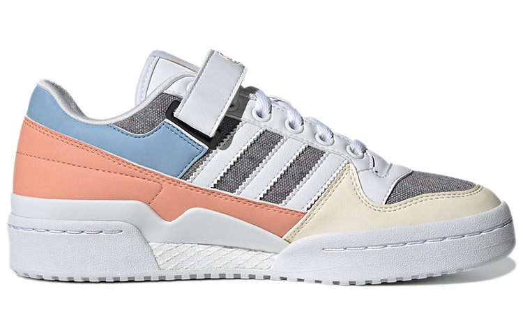 (WMNS) adidas originals Forum Low Wear-resistant Non-Slip Casual Skateboarding Shoes White Blue Gray - 2