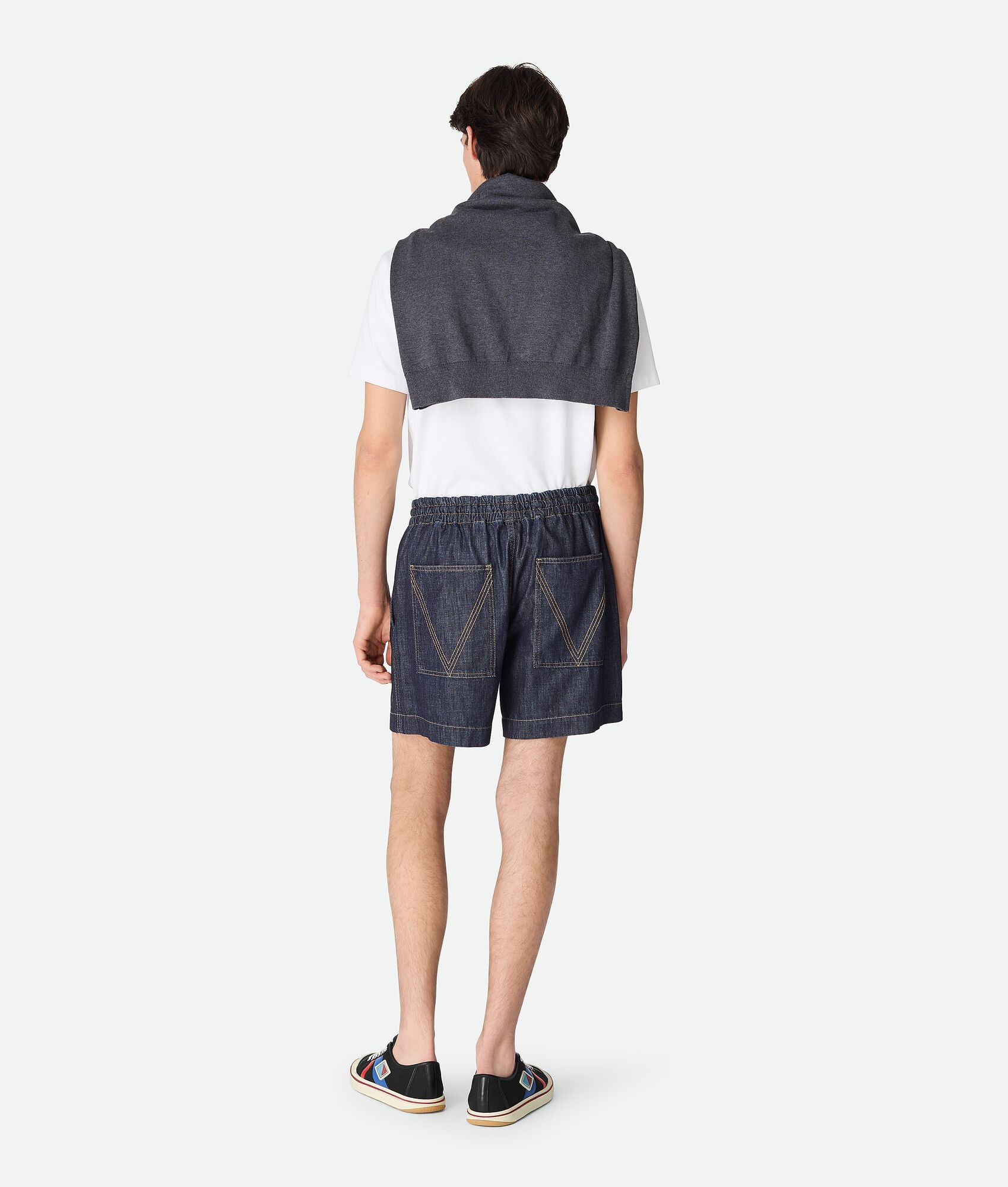 Rinsed Indigo Denim Shorts - 3