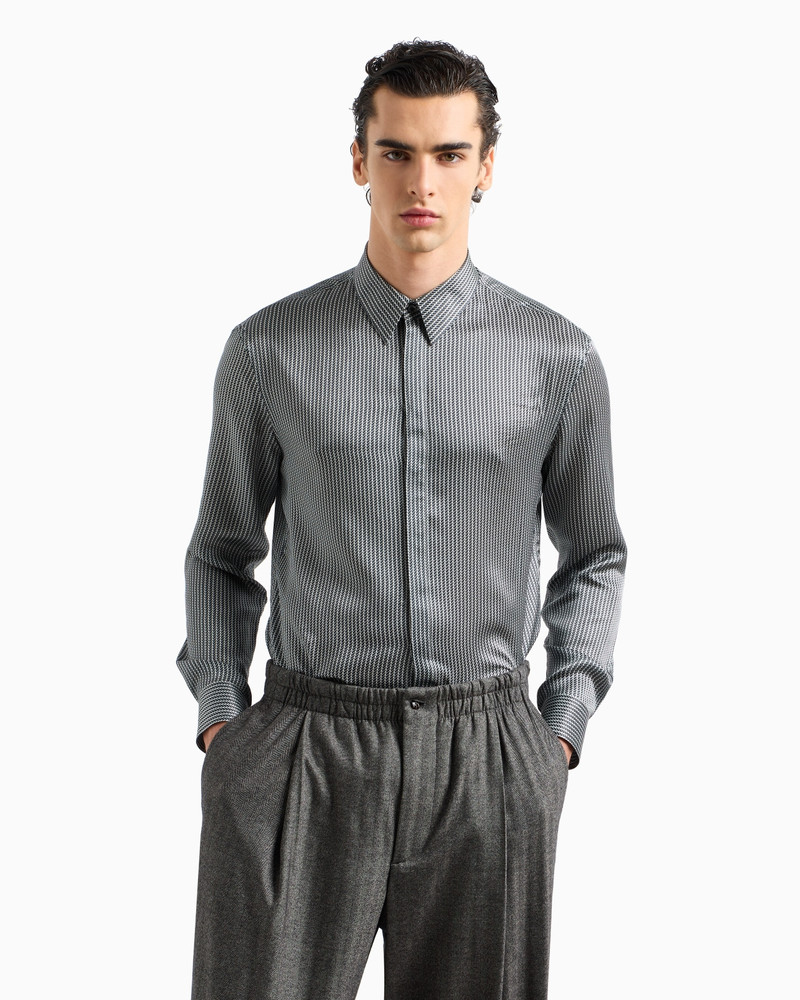 GIORGIO ARMANI SHIRT IN PRINTED SILK SATIN outlook