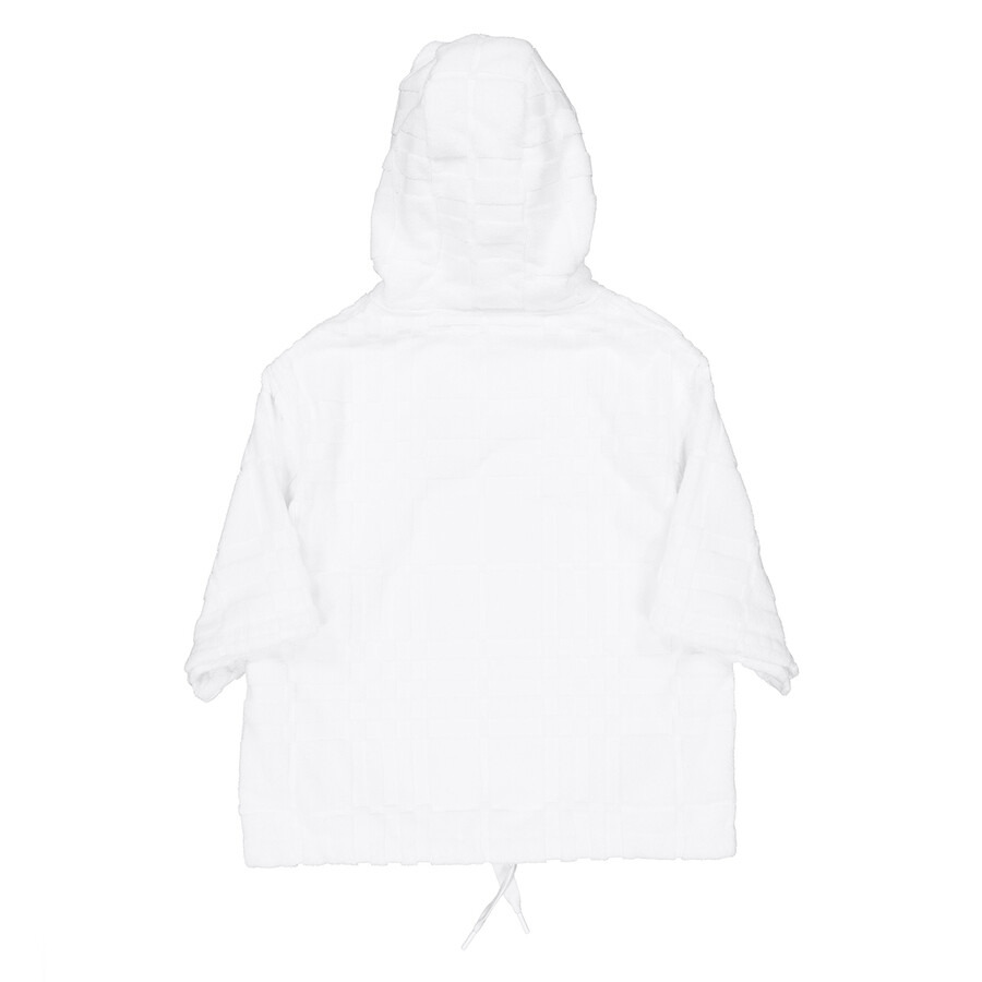 Burberry White Redditton Checked Short-Sleeve Cotton Hoodie - 6