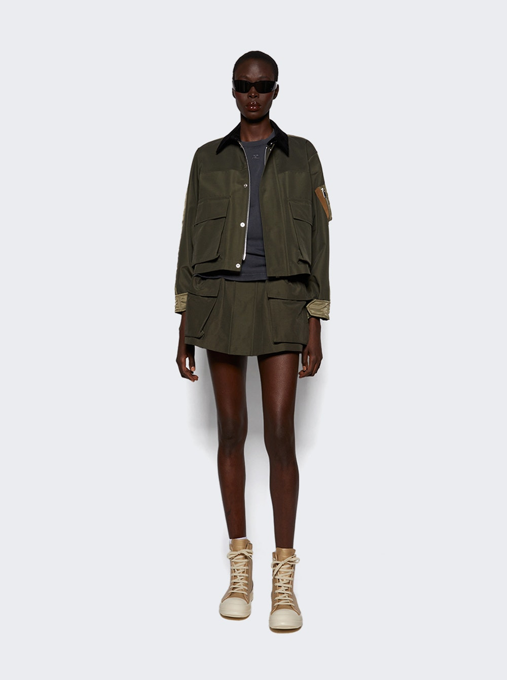 Hollywood High Top Sneakers Gold And Milk - 3