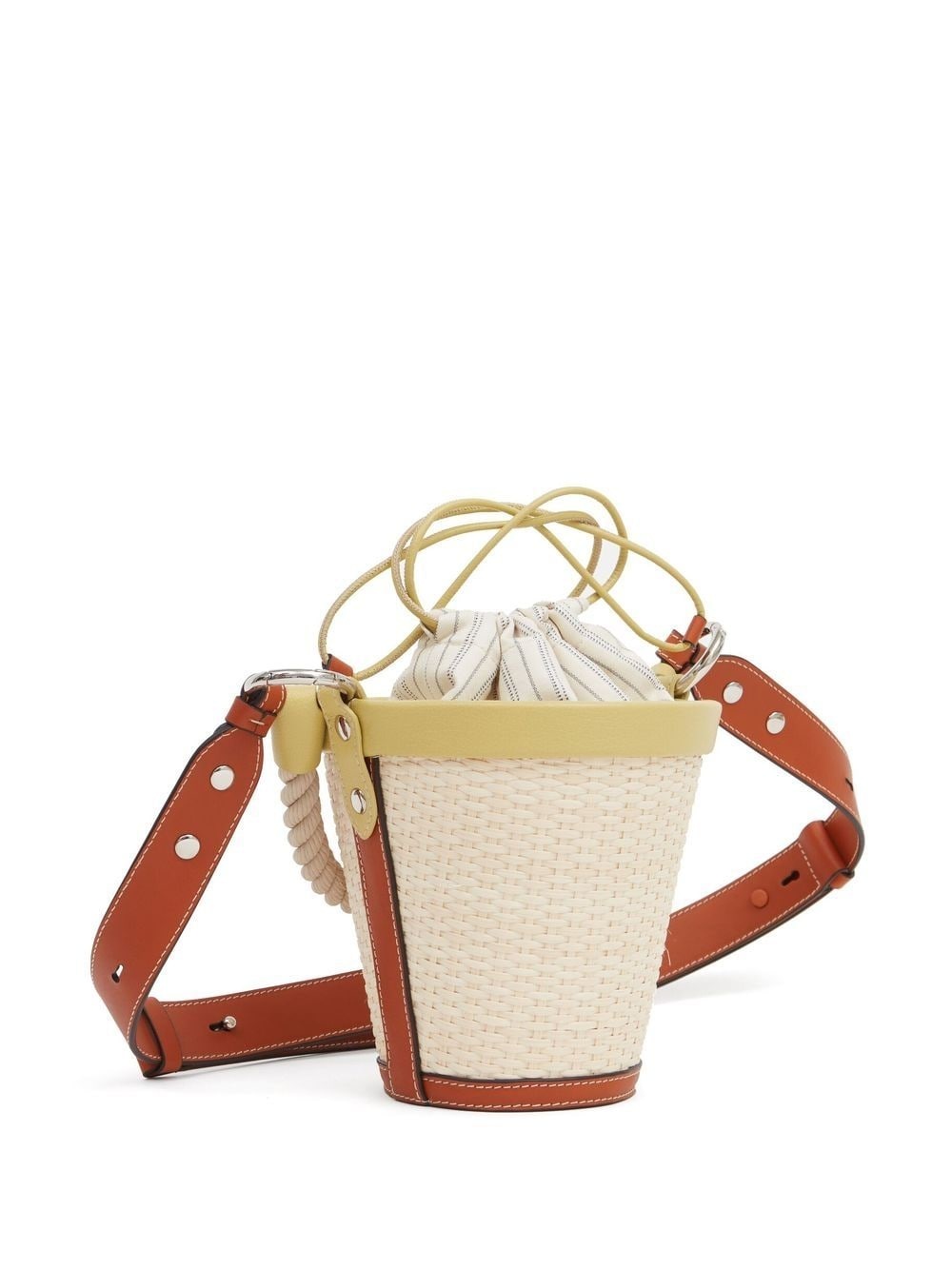 woven-raffia shoulder bag - 4