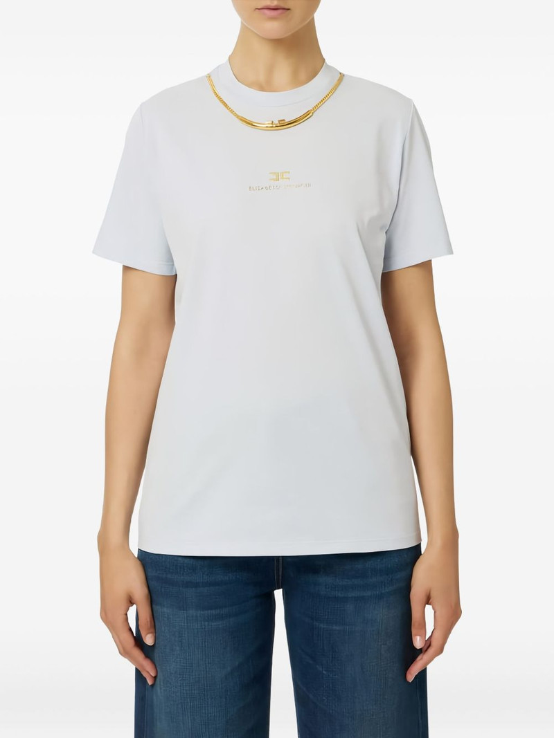 ELISABETTA FRANCHI necklace embellishment T-shirt outlook
