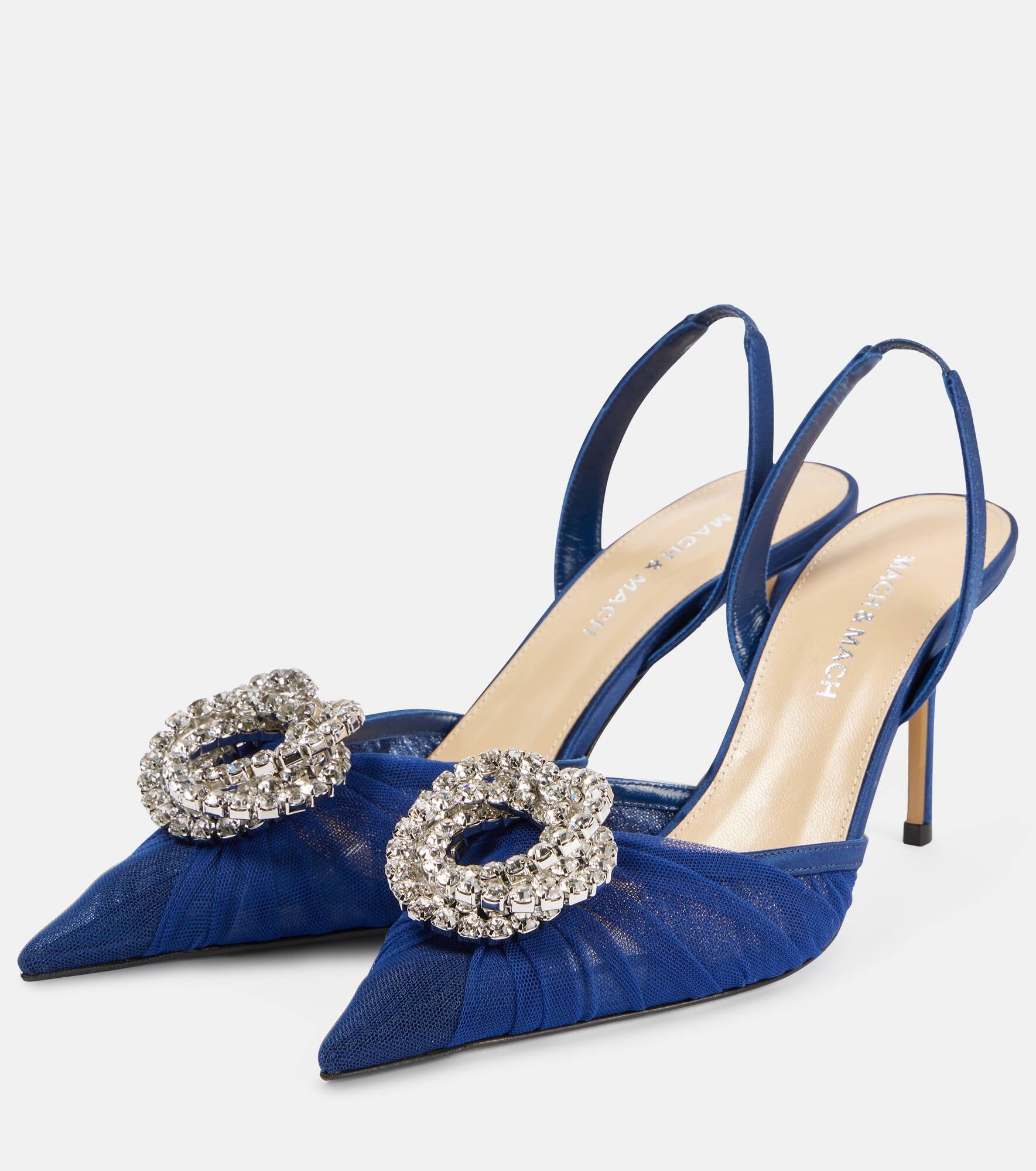 Galaxy 85 tulle slingback pumps - 4