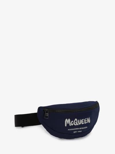 Alexander McQueen Mcqueen Graffiti Belt Bag in Navy outlook