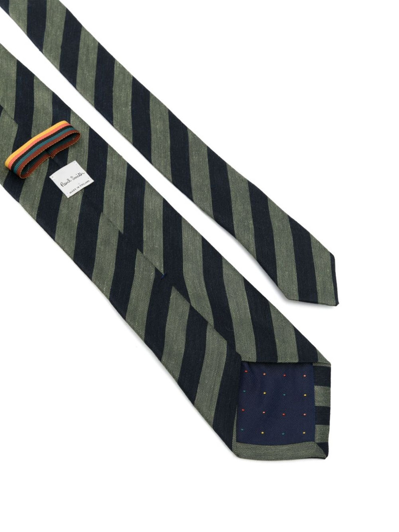 Paul Smith slub-stripe tie outlook