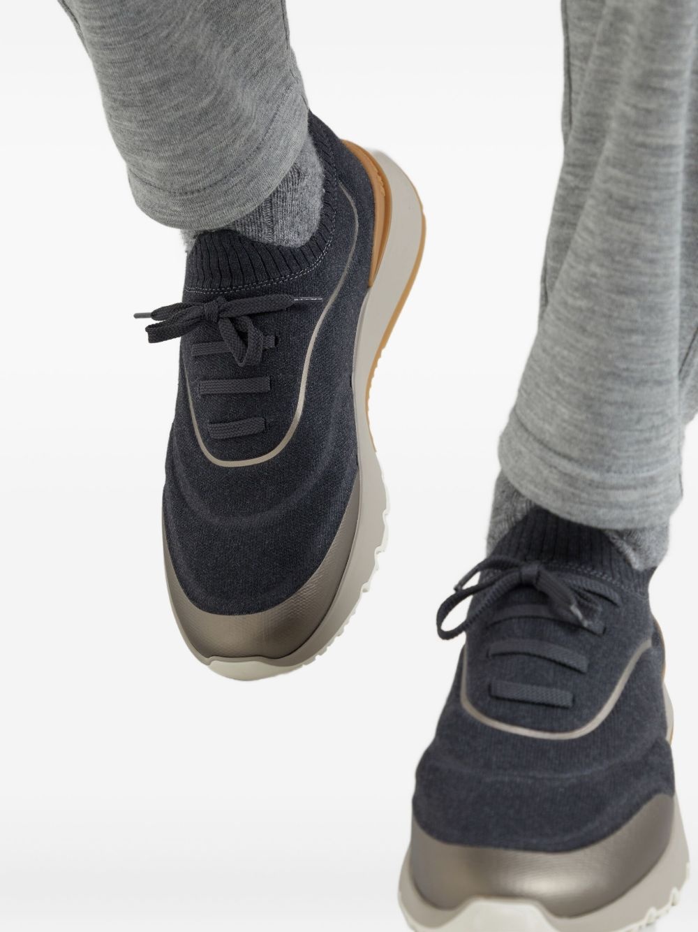 knitted slip-on sneakers - 5