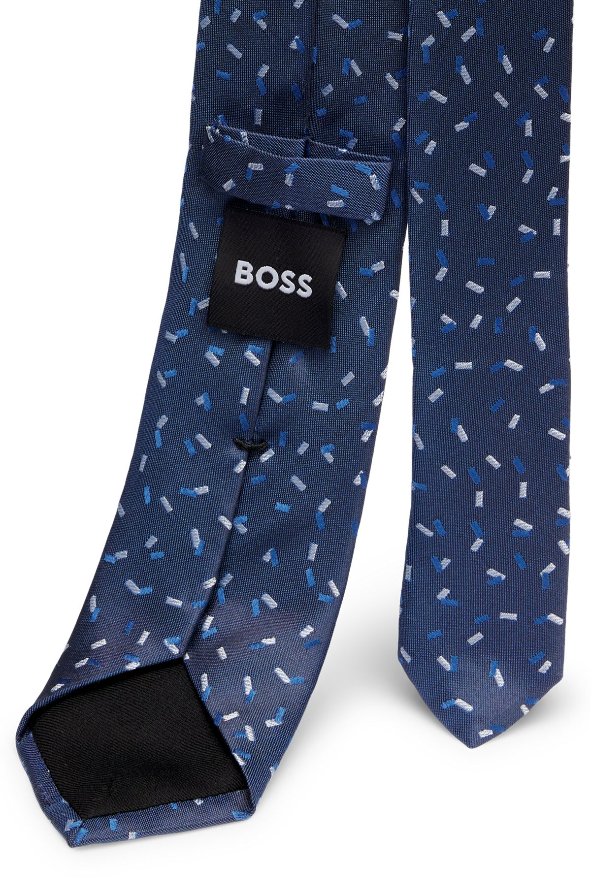 SILK TIE WITH JACQUARD-WOVEN PATTERN - 5