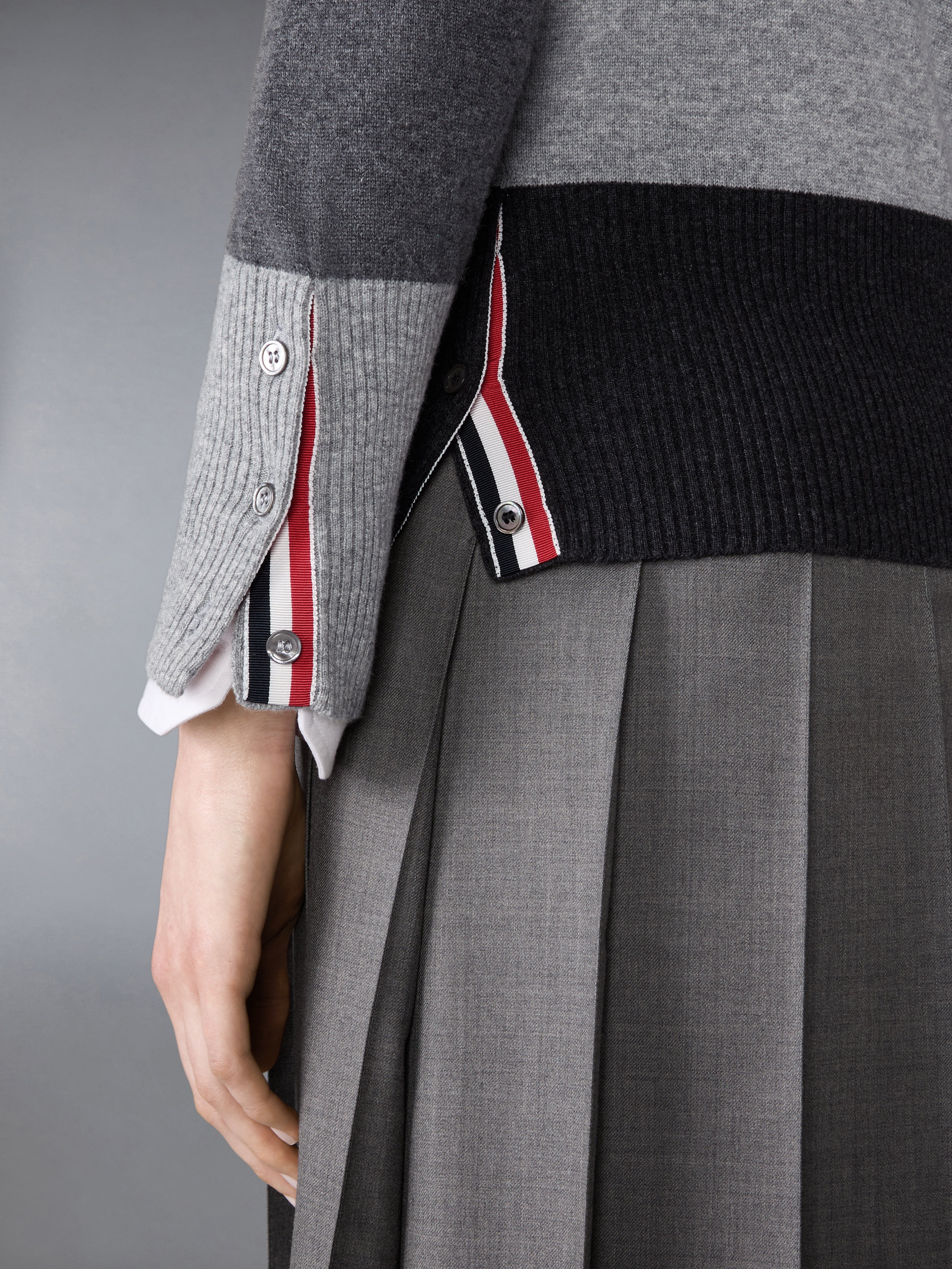 FUNMIX CASHMERE 4-BAR CLASSIC PULLOVER - 5