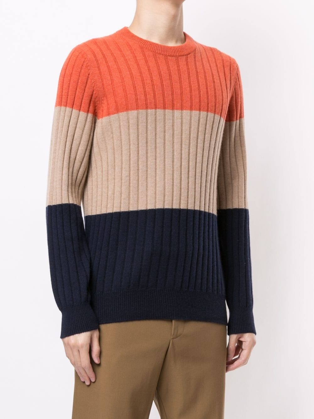 colour-block cashmere jumper - 3