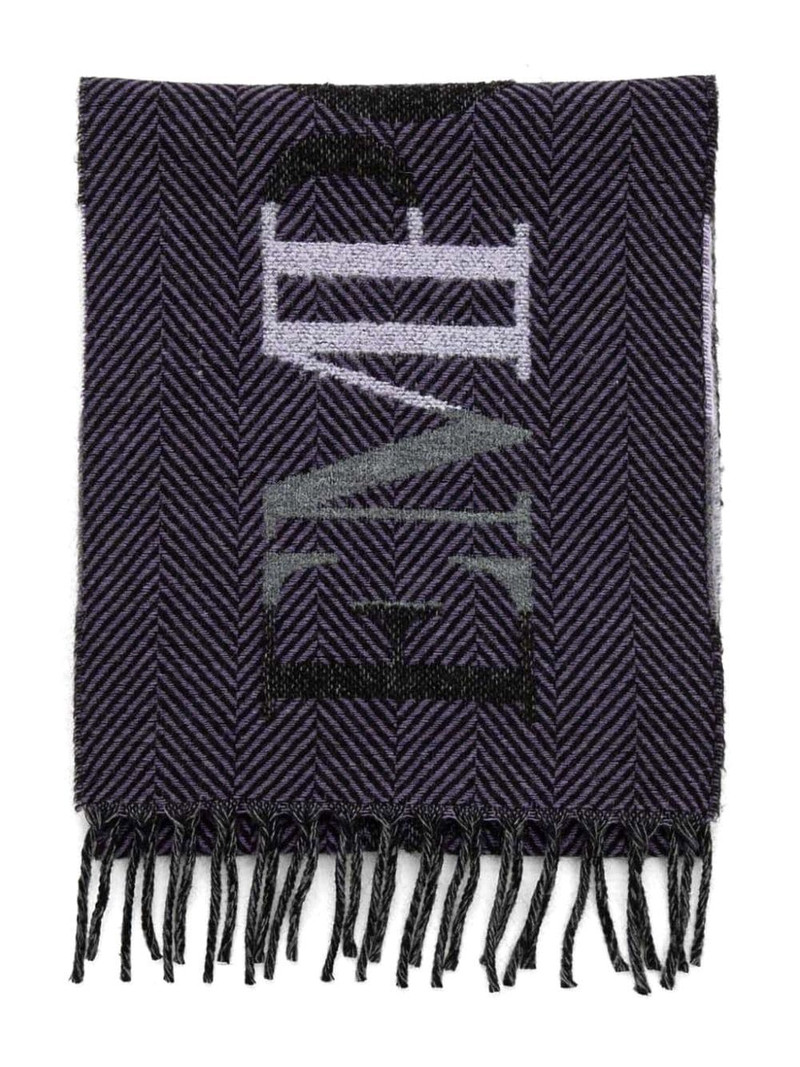 EMPORIO ARMANI logo-intarsia scarf outlook