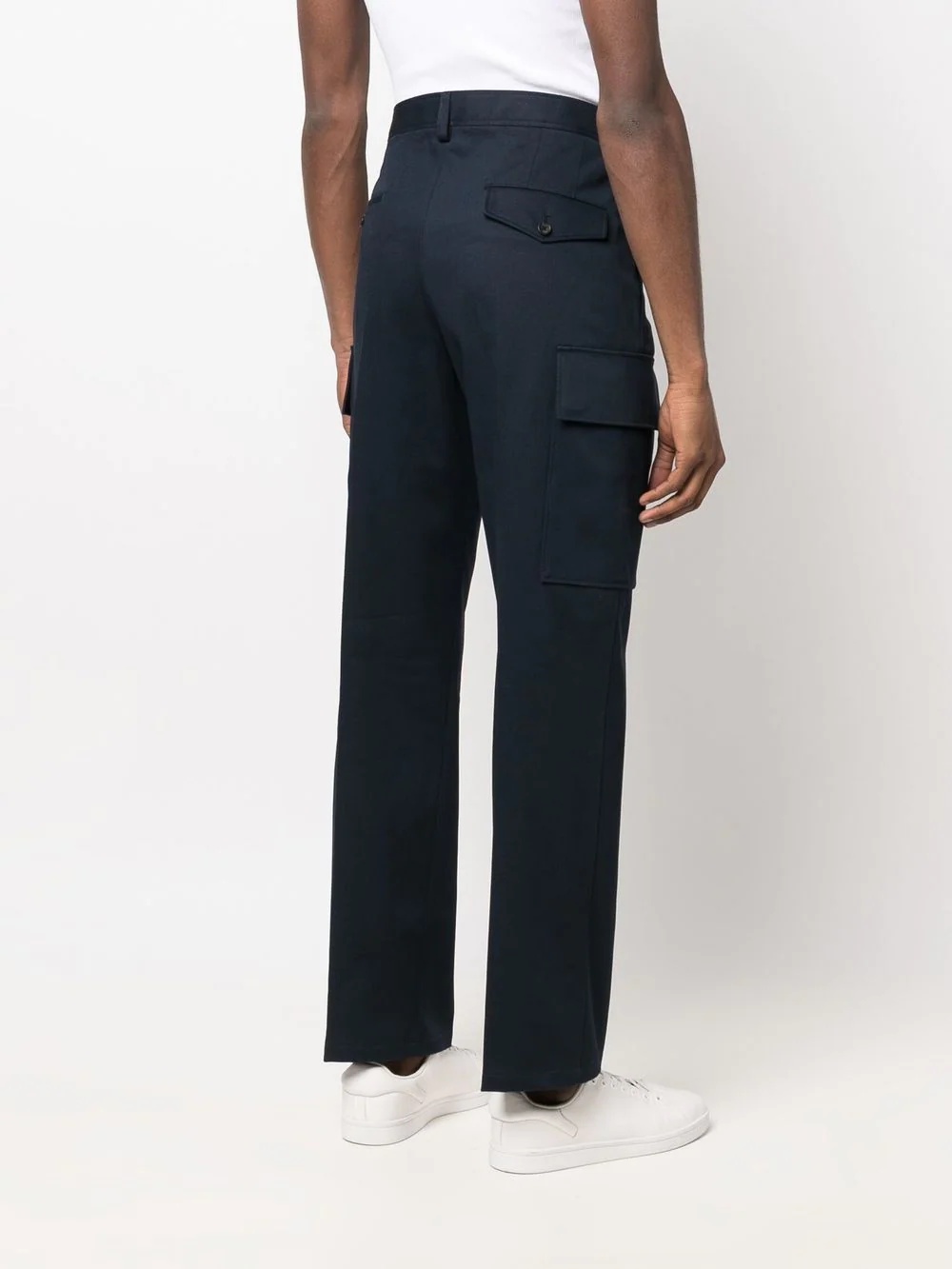 pocket-detail straight-leg trousers - 4