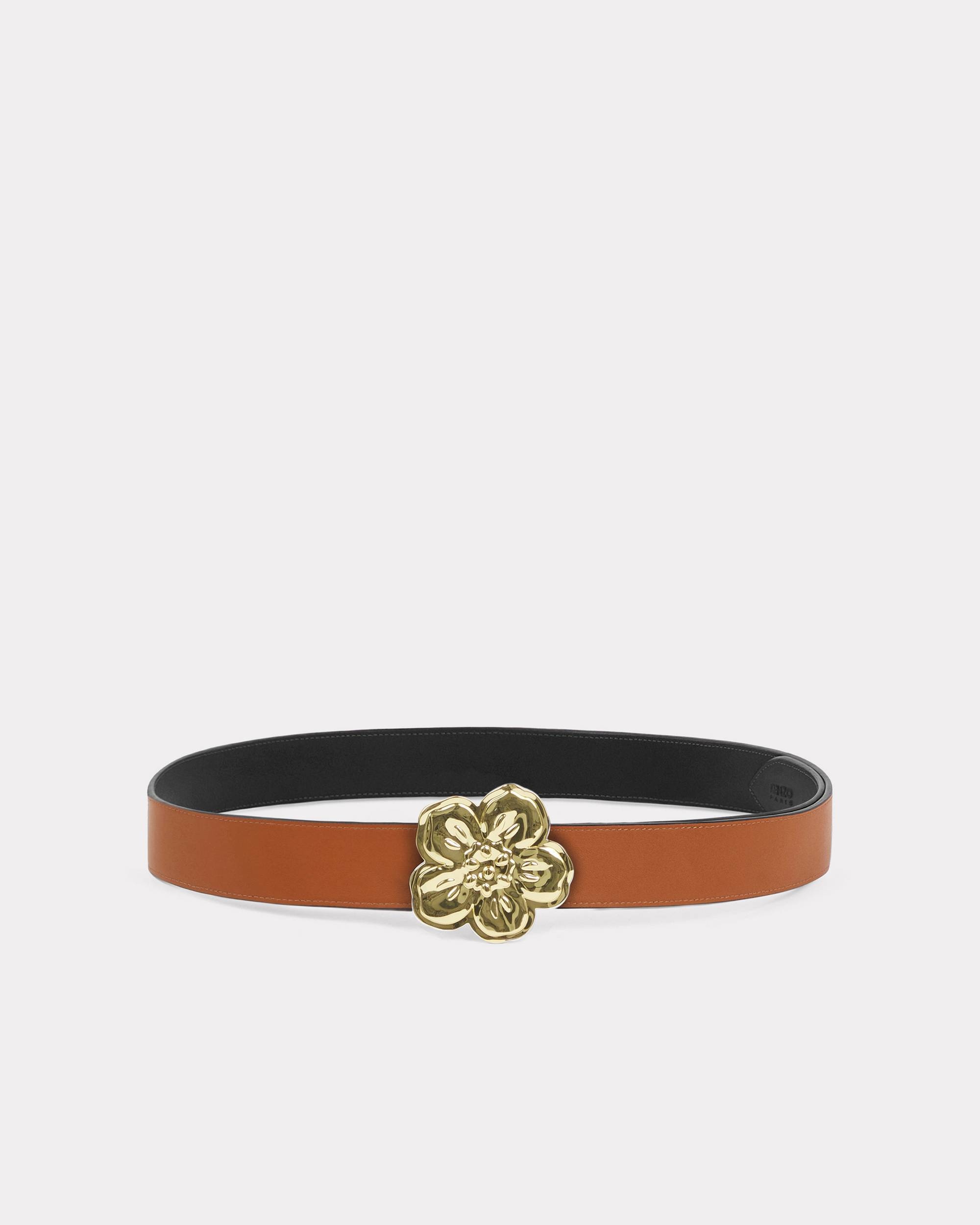 'Boke Flower' wide reversible leather belt for Men - 2