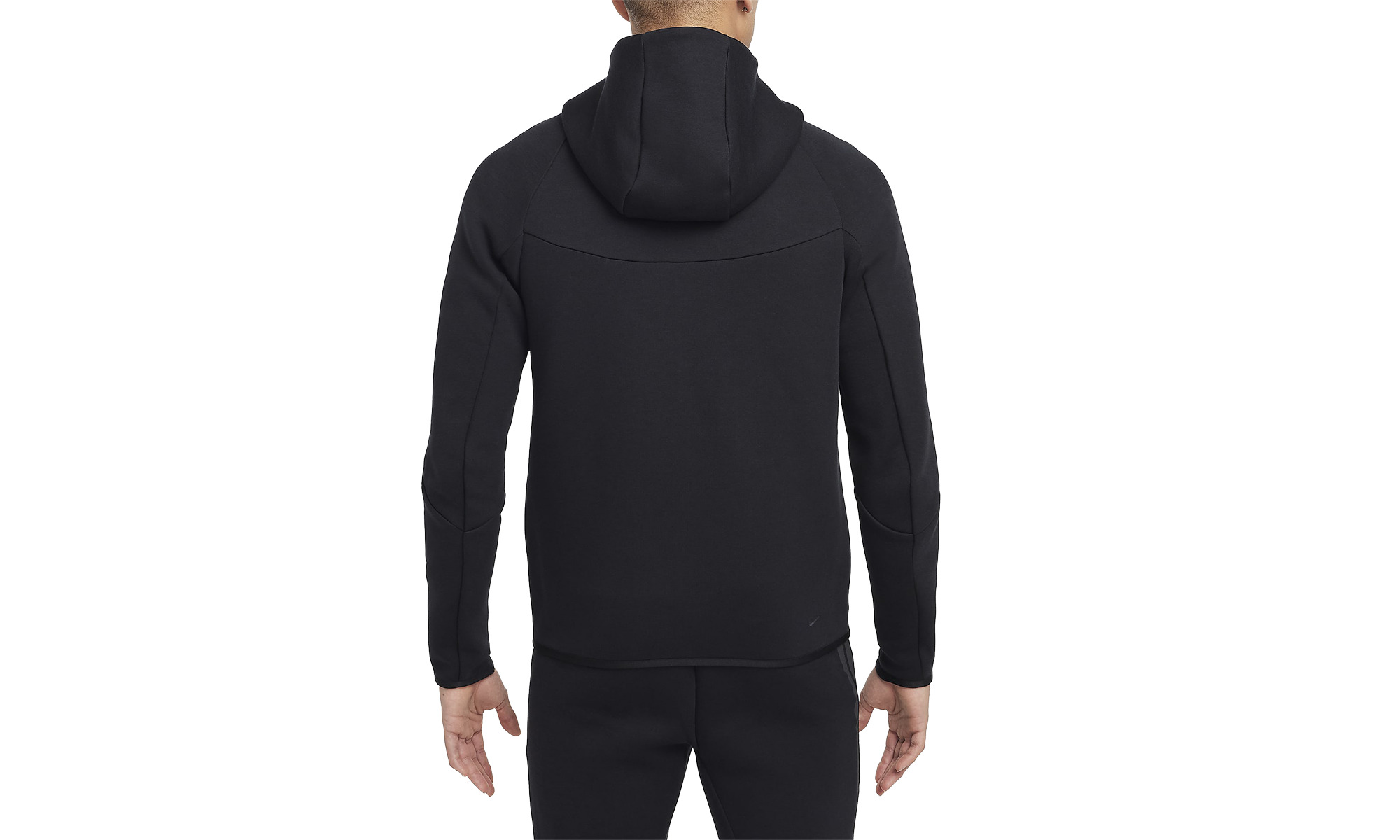 Tech Men's Full-zip Windrunner Hoodie "BLACK/BLACK" - 2