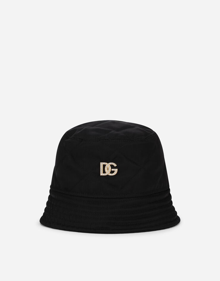 Nylon bucket hat with DG crystal embellishment - 1