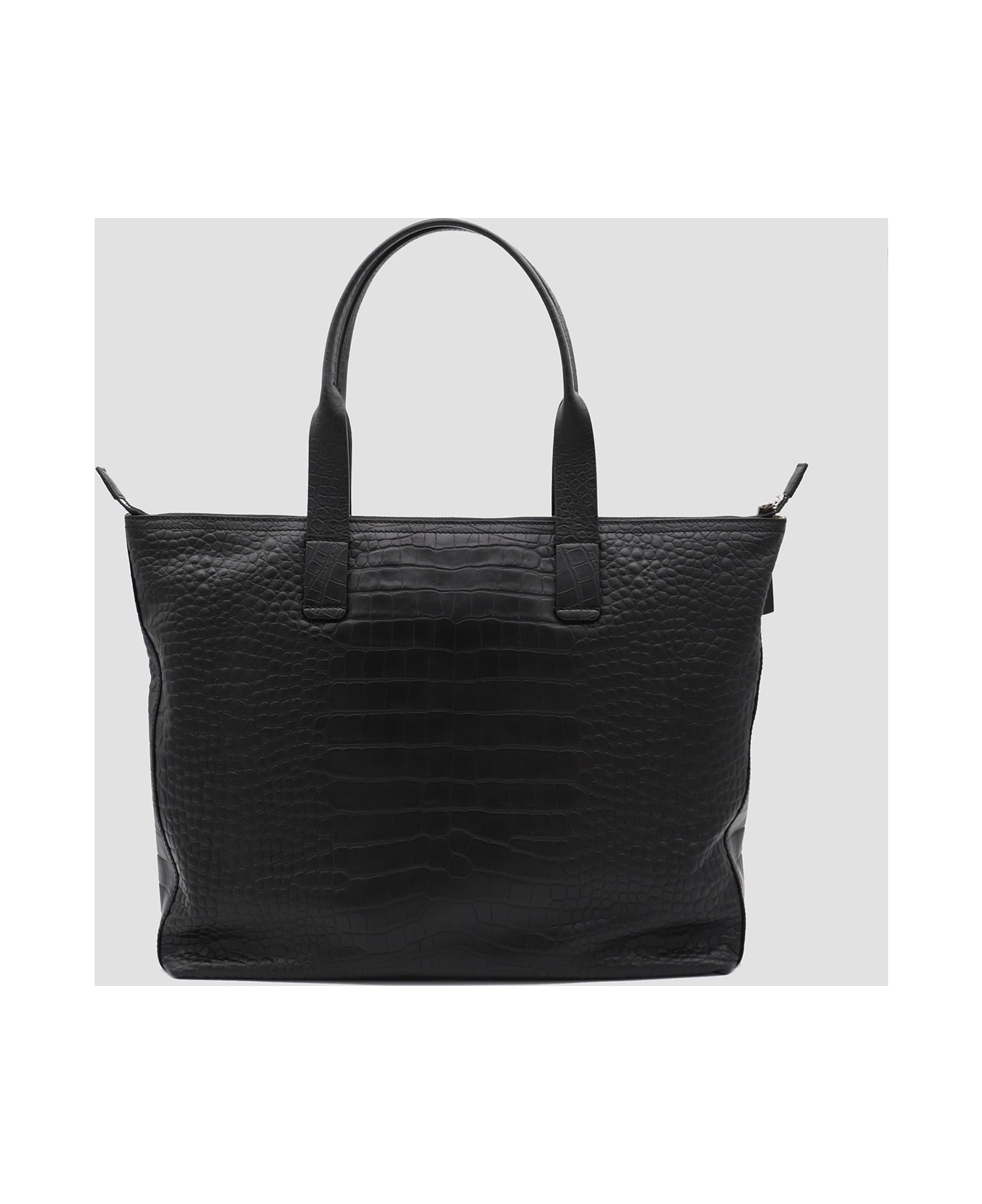 Black Leather Totes - 2
