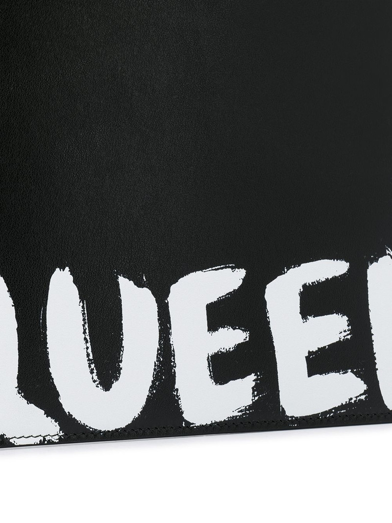 contrast logo print clutch 4