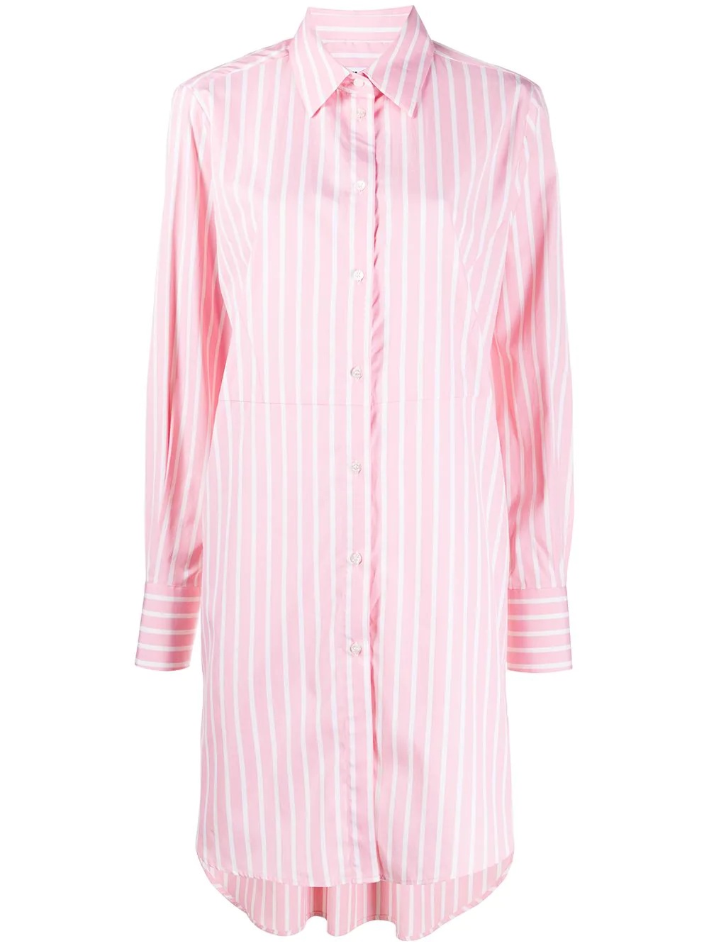 pinstriped shirt dress - 1