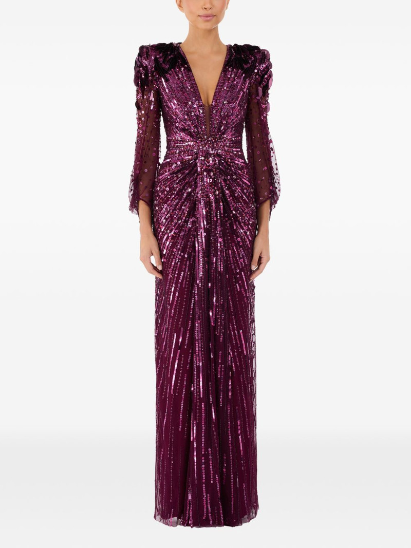 JENNY PACKHAM Xenia sequin-embellished maxi dress outlook