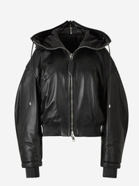 ATTICO 24AW アウターその他 ブラック系 THE ATTICO LEATHER BOMBER JACKET | santaeulalia | REVERSIBLE