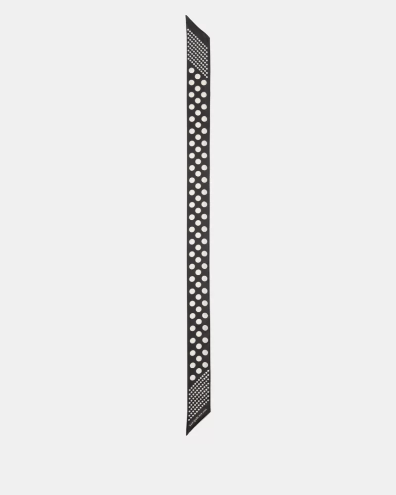 Dot Silk Skinny Scarf - 1