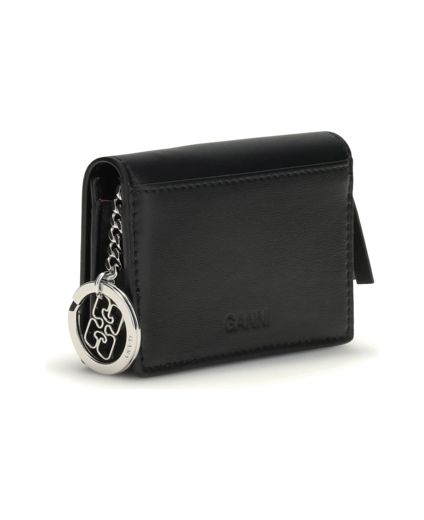 Ganni Card Holder With Flap Blue Dog - 2