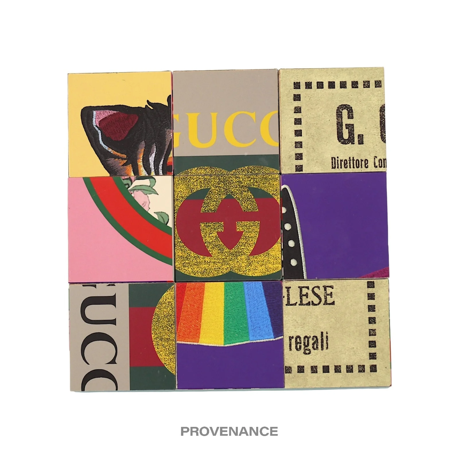 Gucci Logo Motif Block Puzzle Game - Angry Cat Feline - 1