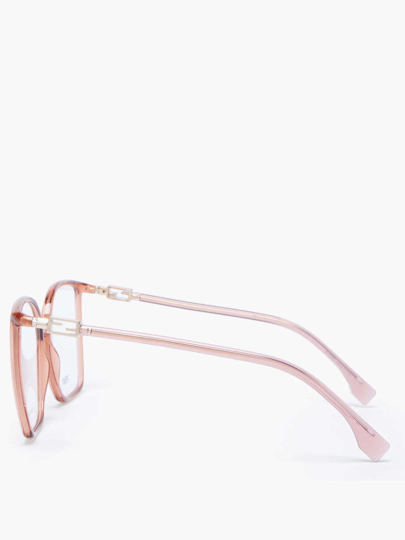 FF-logo oversized square acetate glasses - 4