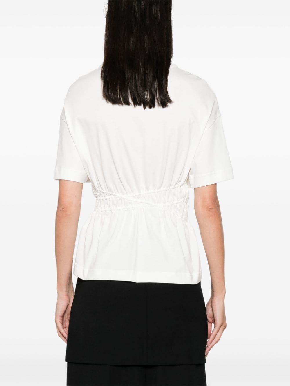 gathered detail T-shirt - 4