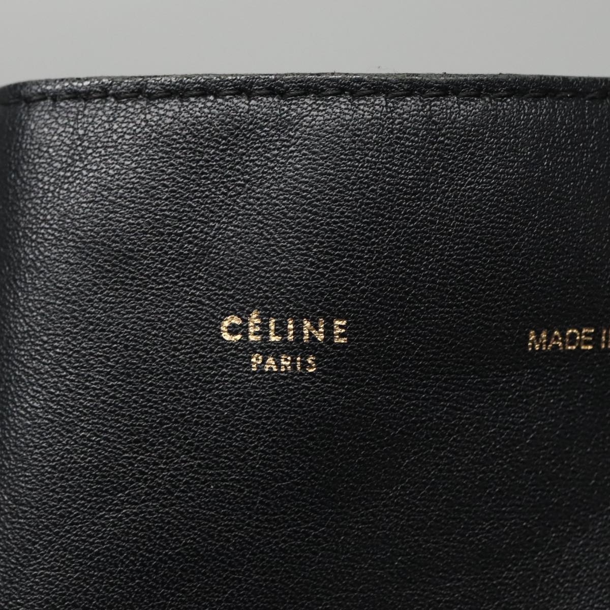 CELINE Tote Bag Leather Black Multicolor - 10