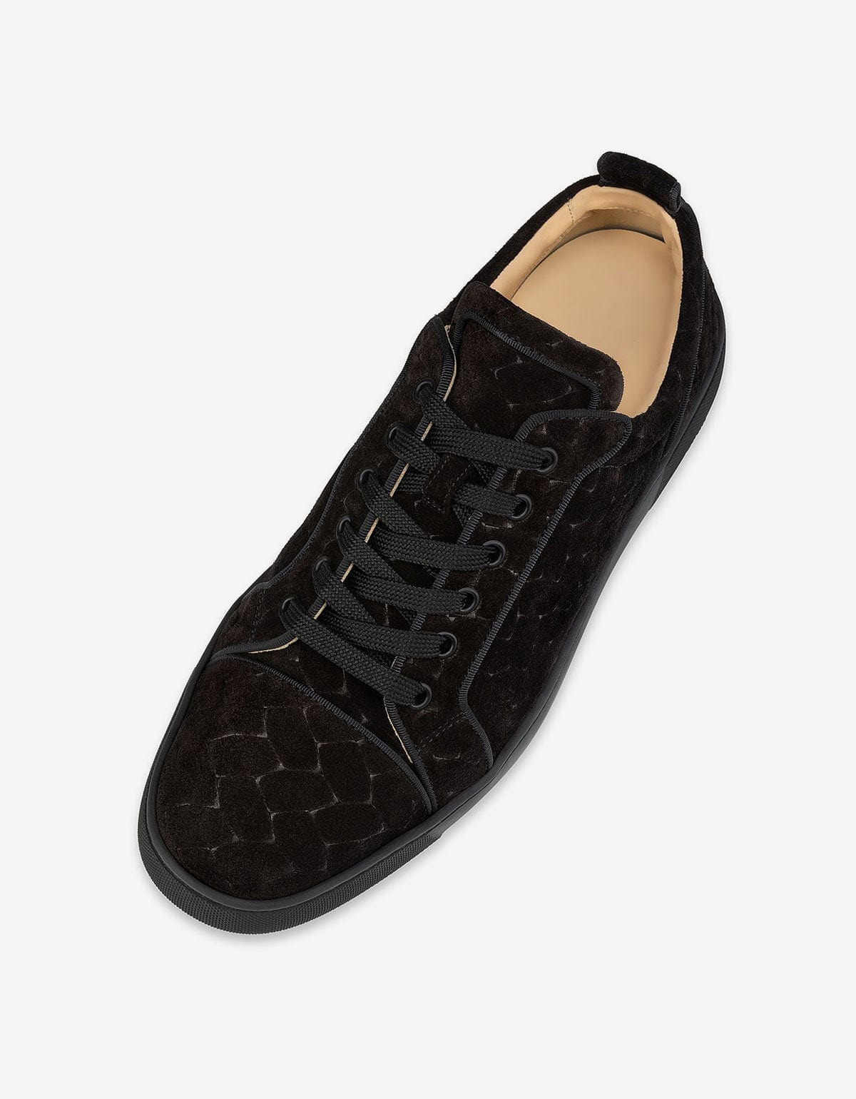 Christian Louboutin Louis Junior Black Braided Trainers - 4